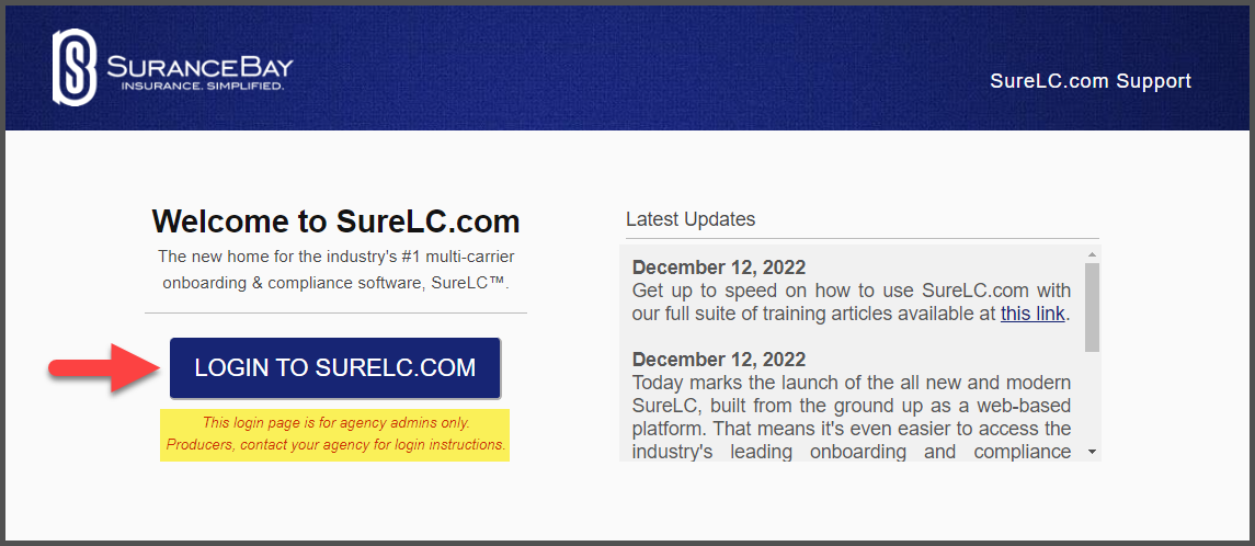 SureLC How To Login Help Center